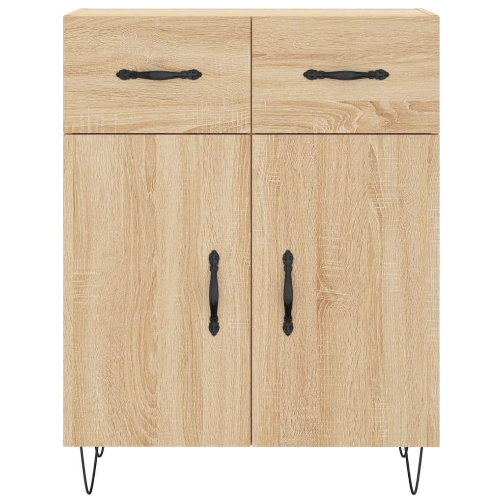 vidaXL Highboard Sonoma Oak 69.5x34x180 cm Engineered Wood