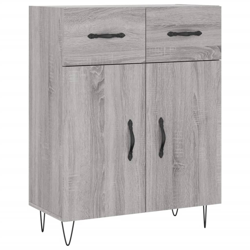 Highboard Grey Sonoma 69,5x34x180 cm Engineered Wood