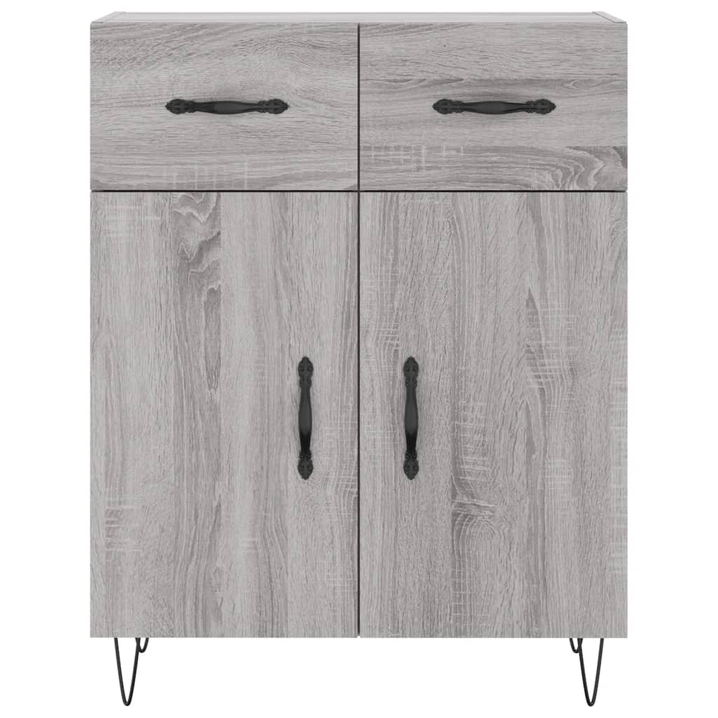 Highboard Grey Sonoma 69,5x34x180 cm Engineered Wood