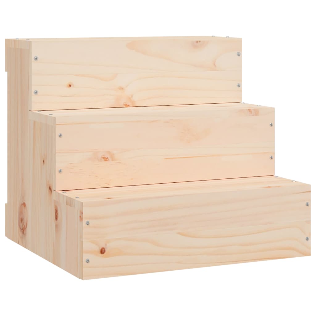 822461 vidaXL Pet Stair 40x37,5x35 cm Solid Wood Pine