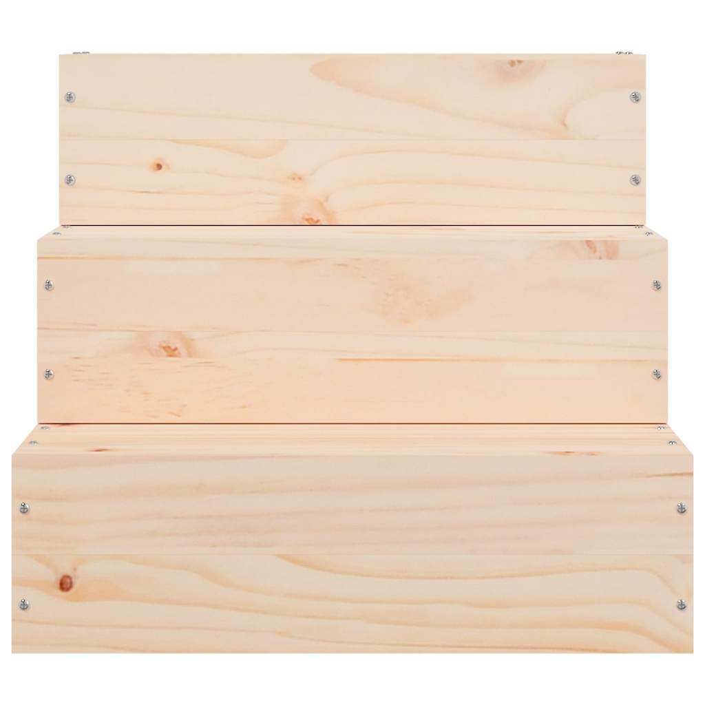 822461 vidaXL Pet Stair 40x37,5x35 cm Solid Wood Pine
