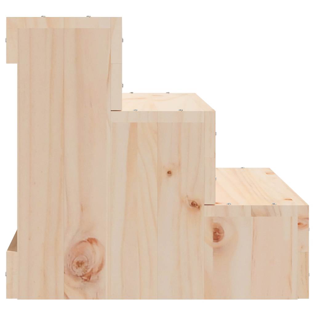 822461 vidaXL Pet Stair 40x37,5x35 cm Solid Wood Pine