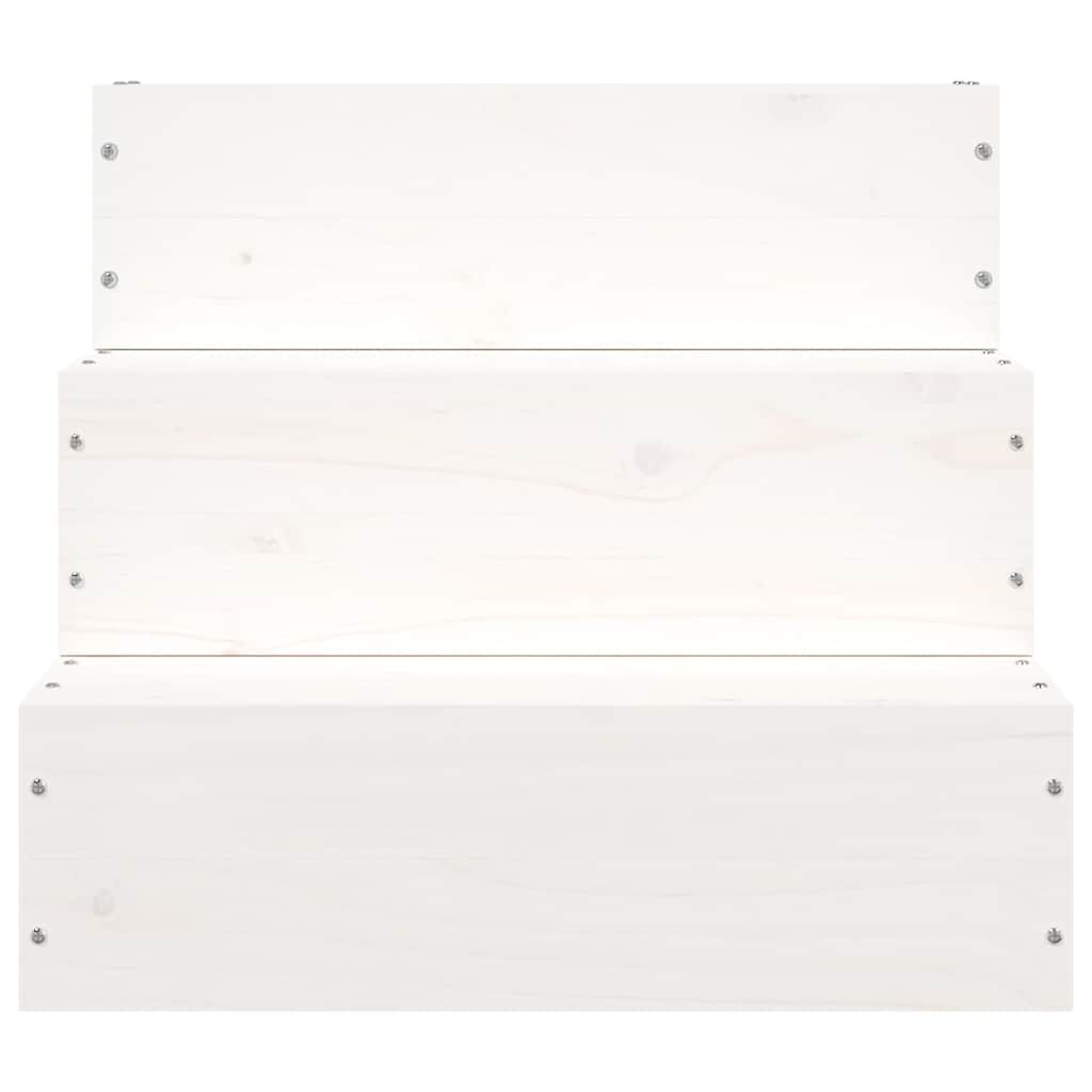 822462 vidaXL Pet Stair White 40x37,5x35 cm Solid Wood Pine