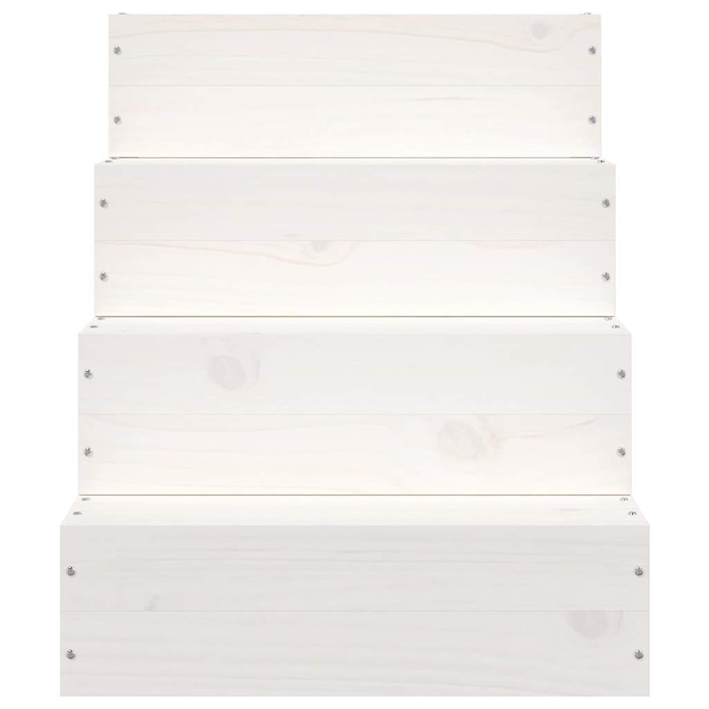 Pet Stair White 40x49x47 cm Solid Wood Pine