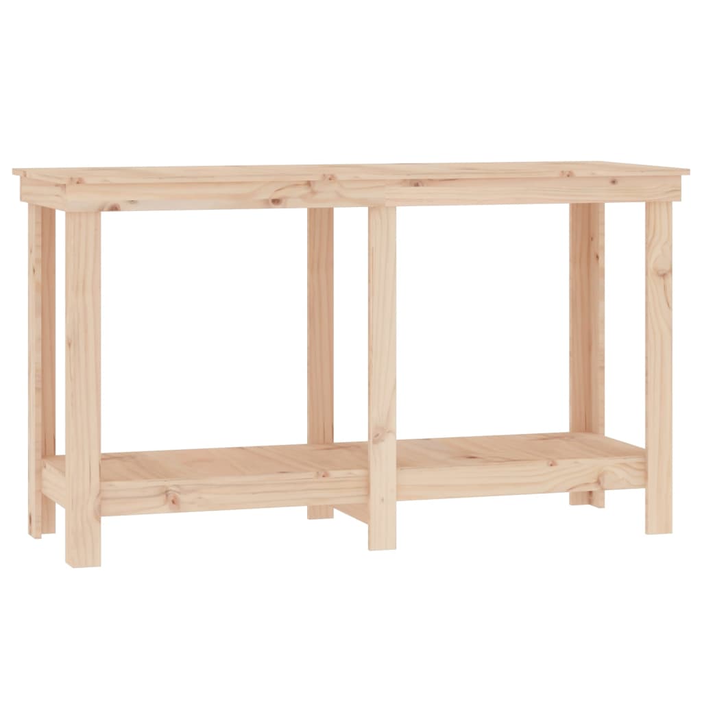 vidaXL Work Bench 140x50x80 cm Solid Wood Pine