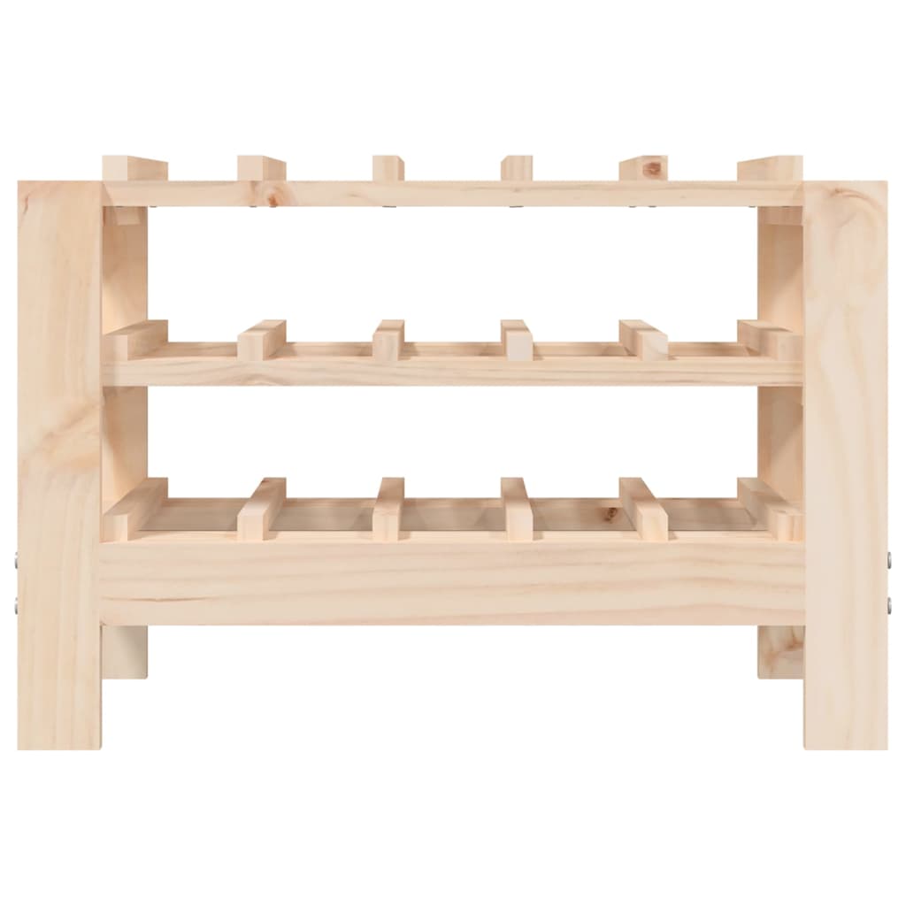 vidaXL Wine Rack 61.5x30x42 cm Solid Wood Pine