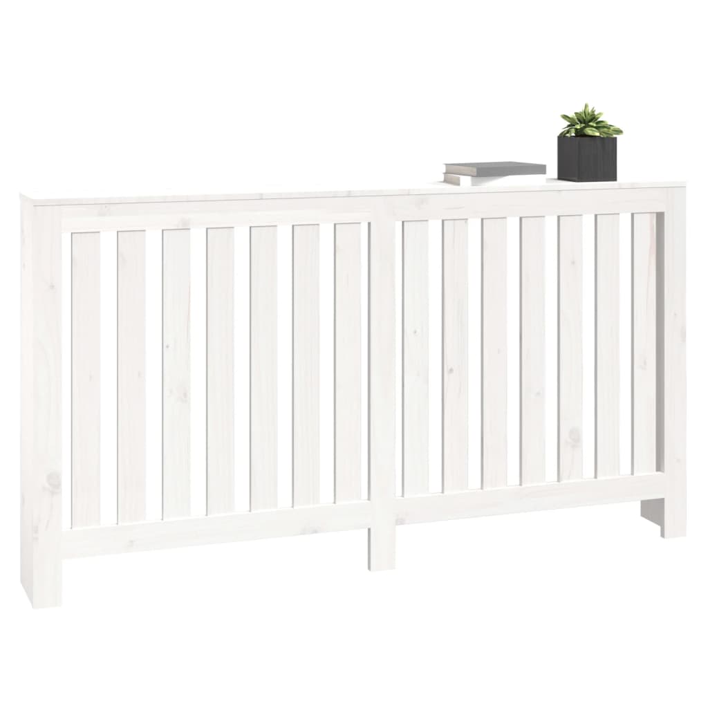 Radiator Cover White 153x19x84 cm Solid Wood Pine