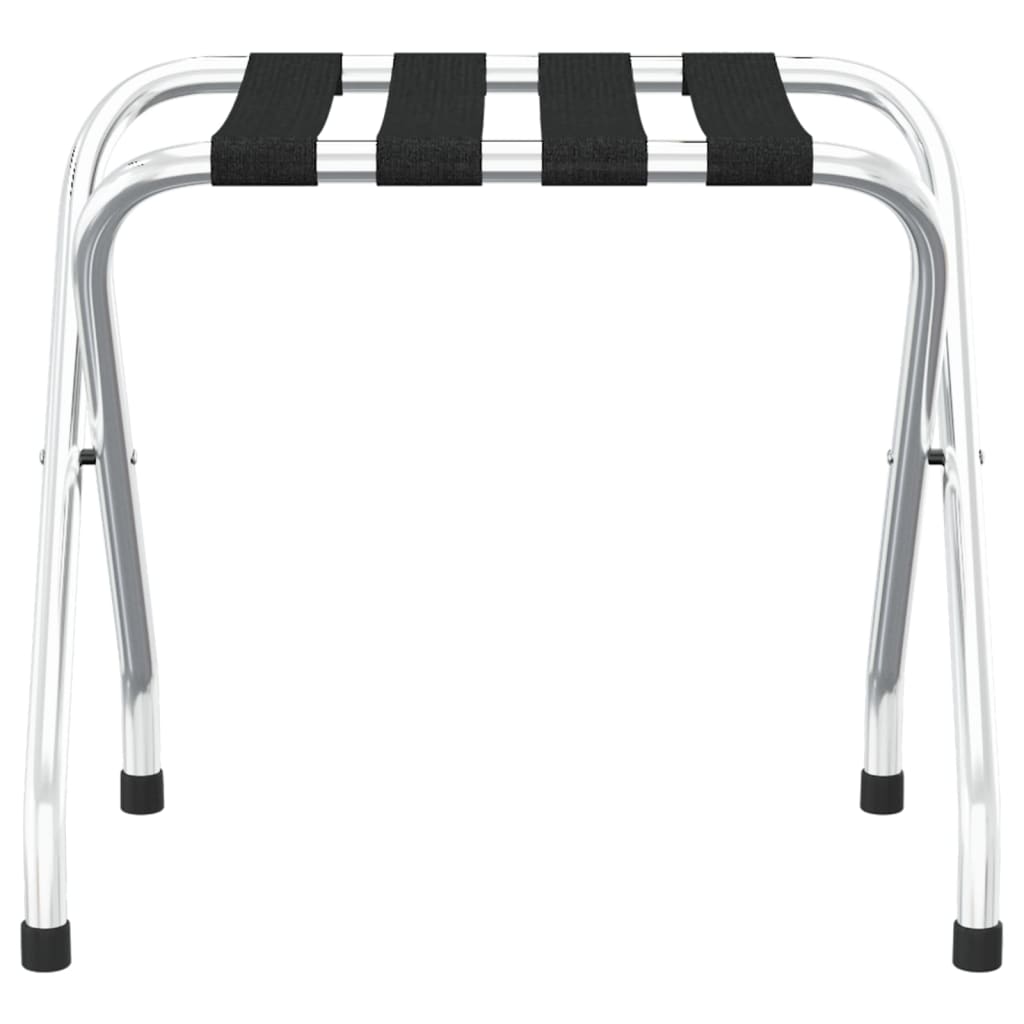 vidaXL Luggage Rack Black and Silver 56x40x49 cm