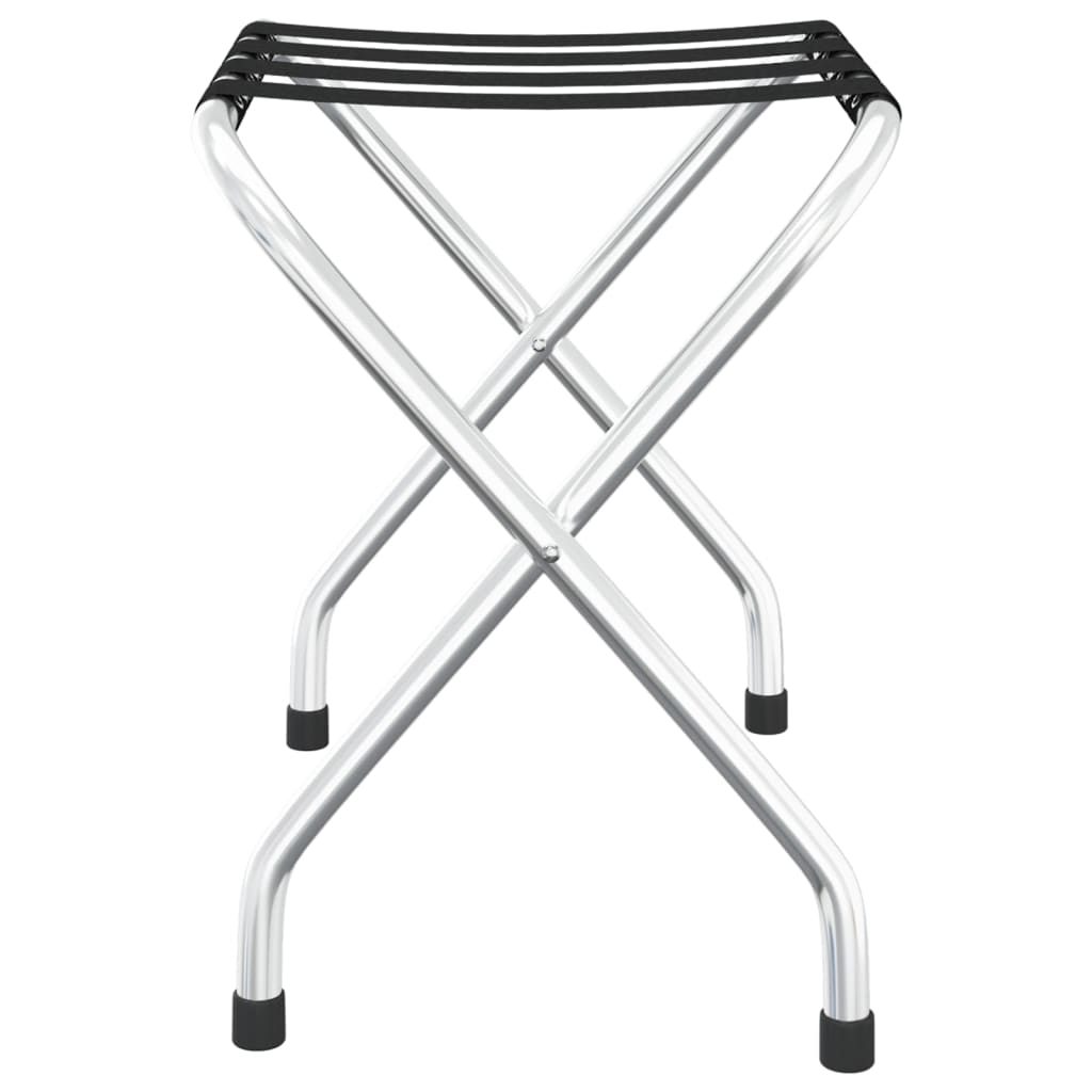 vidaXL Luggage Rack Black and Silver 56x40x49 cm