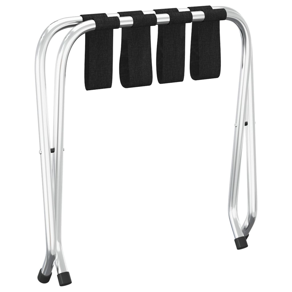 vidaXL Luggage Rack Black and Silver 56x40x49 cm