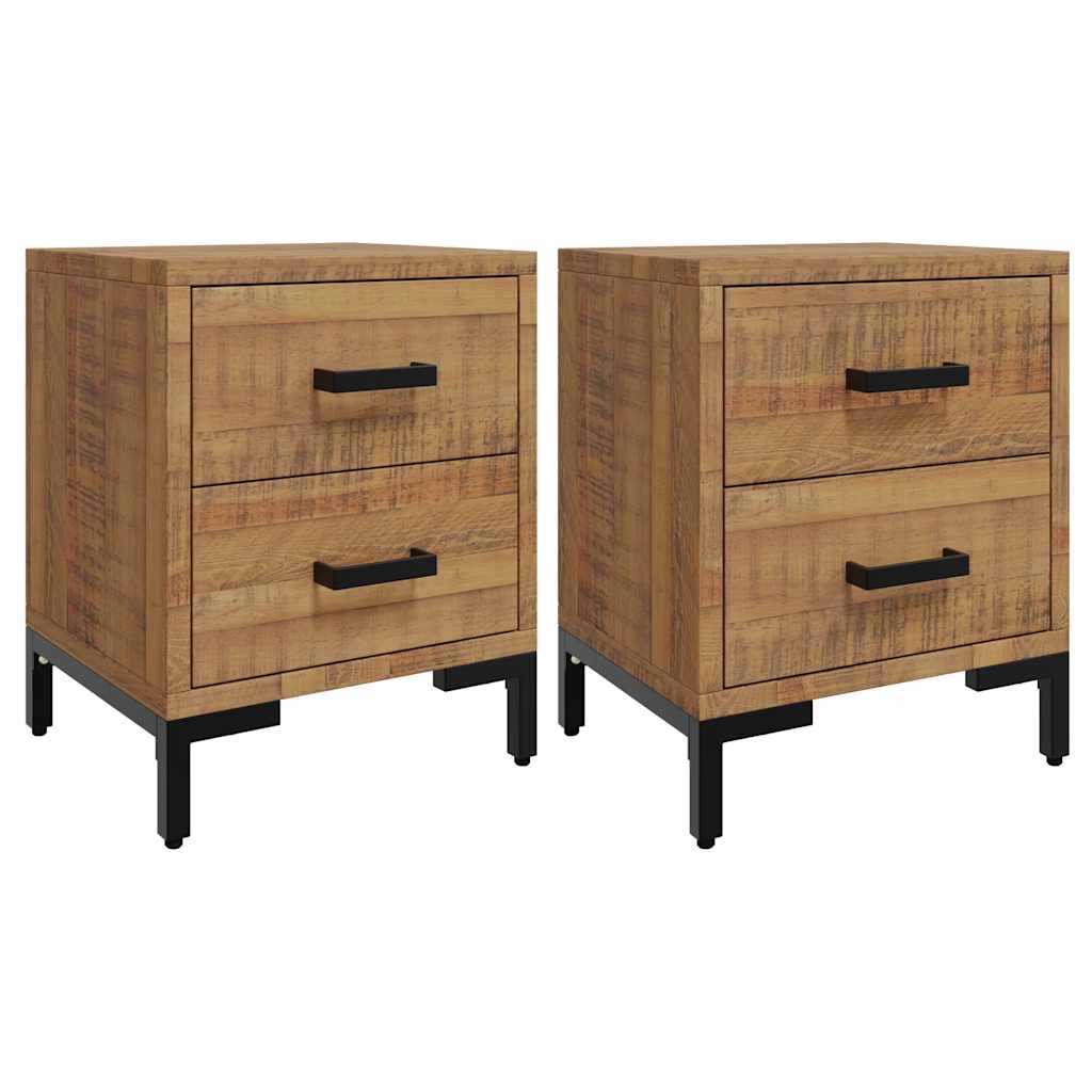 Bedside Cabinets 2 pcs 36x30x45 cm Solid Wood Pine