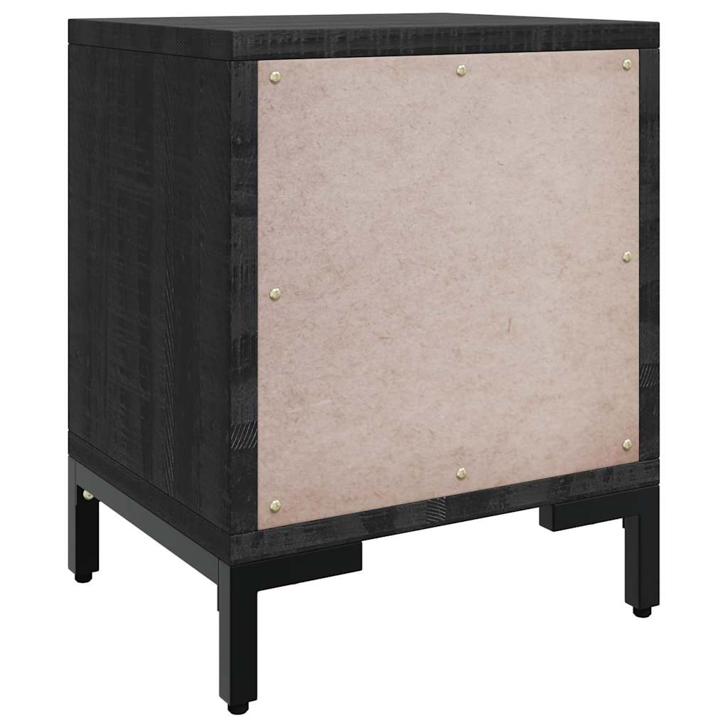 Bedside Cabinets 2 pcs Black 36x30x45 cm Solid Wood Pine