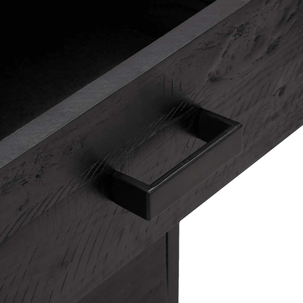 Bedside Cabinets 2 pcs Black 40x30x55 cm Solid Wood Pine