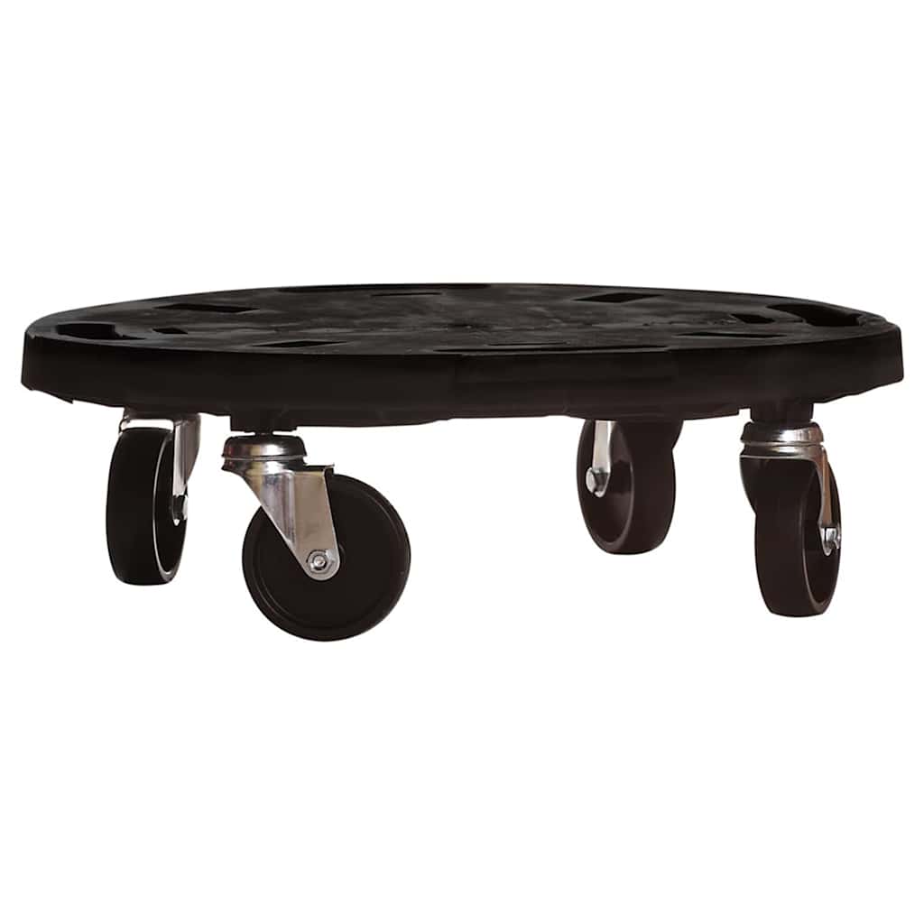 Plant Trolleys with Wheels 3 pcs Diameter 40 cm Black 275 kg
