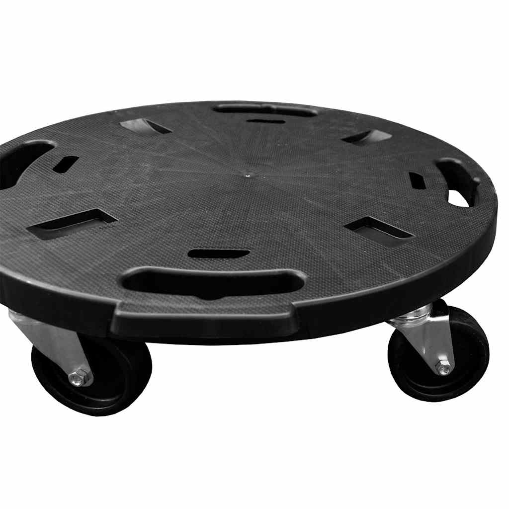 Plant Trolleys with Wheels 5 pcs Diameter 40 cm Black 275 kg