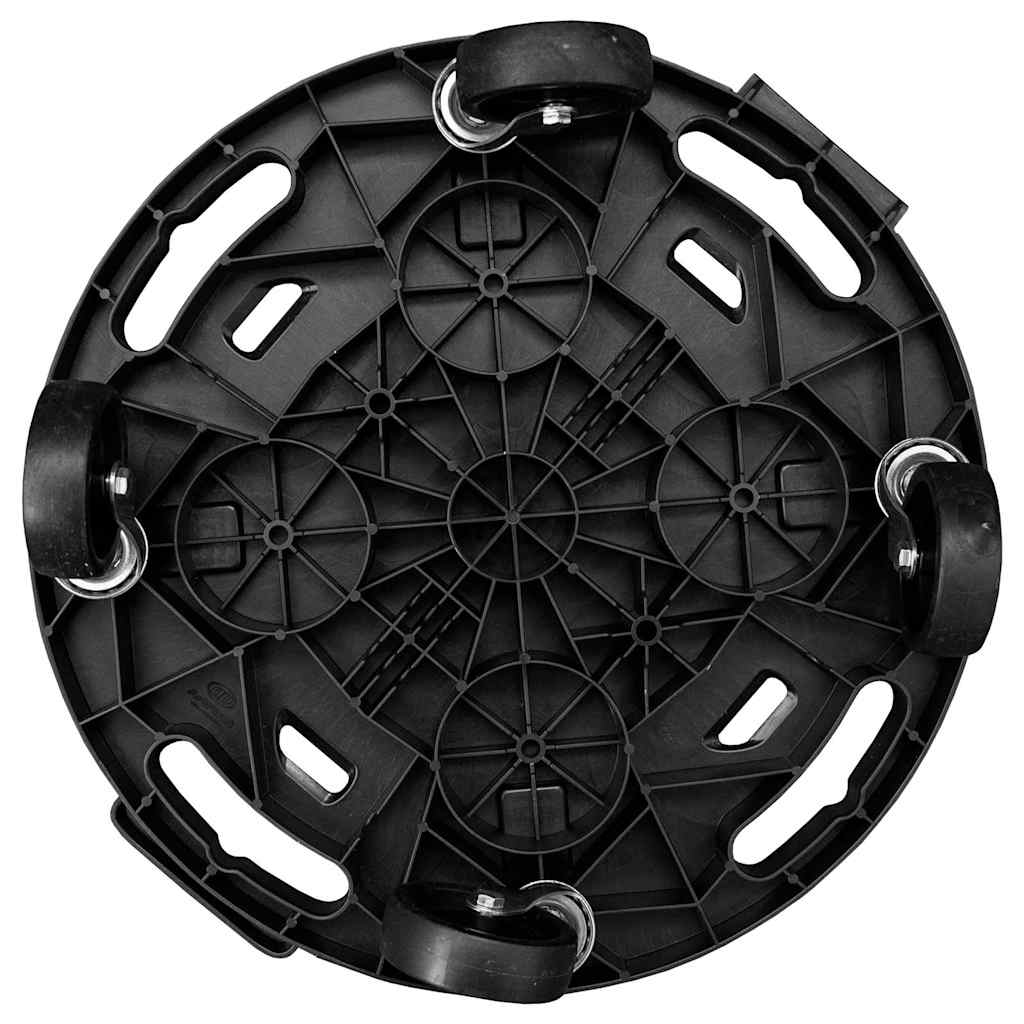 Plant Trolleys with Wheels 5 pcs Diameter 40 cm Black 275 kg