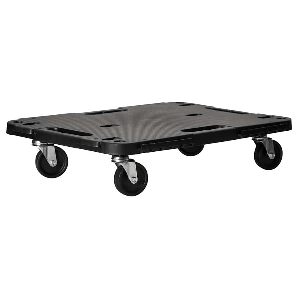 Transport Trolleys 3 pcs Black 58x38x12 cm Polypropylene