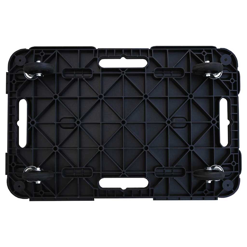 Transport Trolleys 3 pcs Black 58x38x12 cm Polypropylene