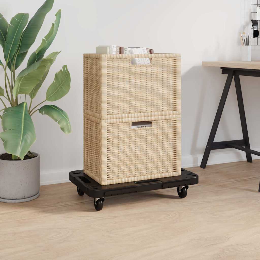 Transport Trolleys 5 pcs Black 58x38x12 cm Polypropylene