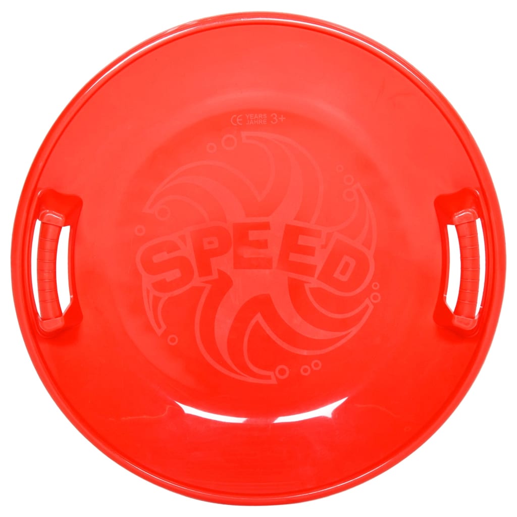 vidaXL Round Sledge Red 66.5 cm PP