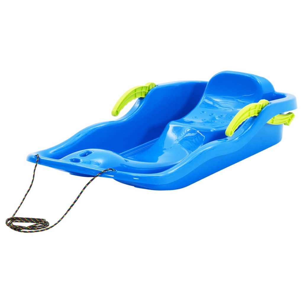 vidaXL Sledge with Brakes Blue 87x40x18 cm Polypropylene