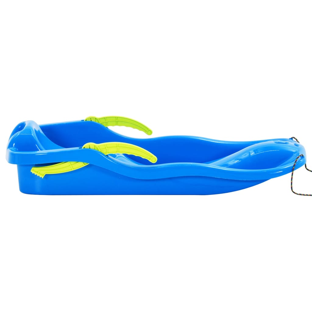 vidaXL Sledge with Brakes Blue 87x40x18 cm Polypropylene