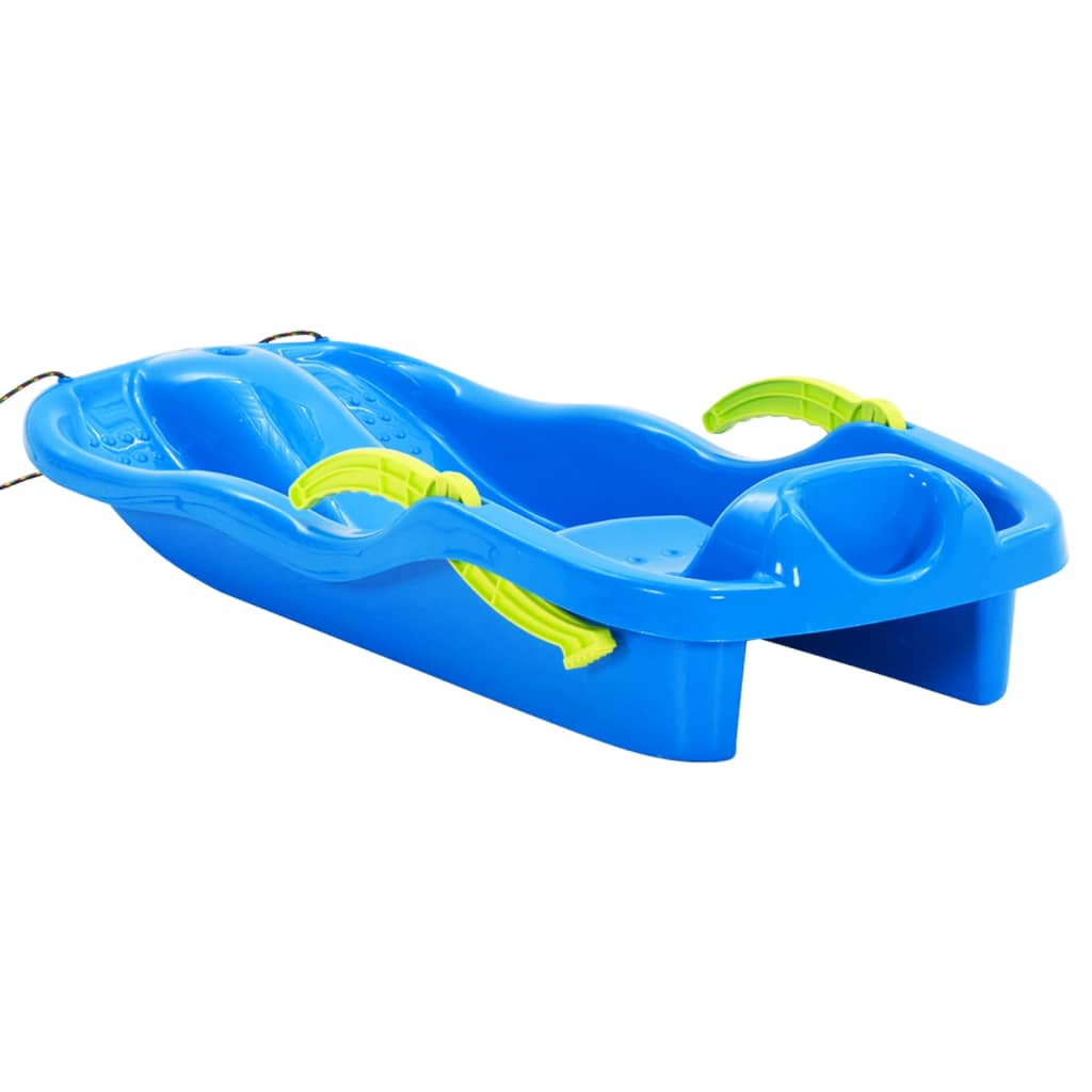 vidaXL Sledge with Brakes Blue 87x40x18 cm Polypropylene