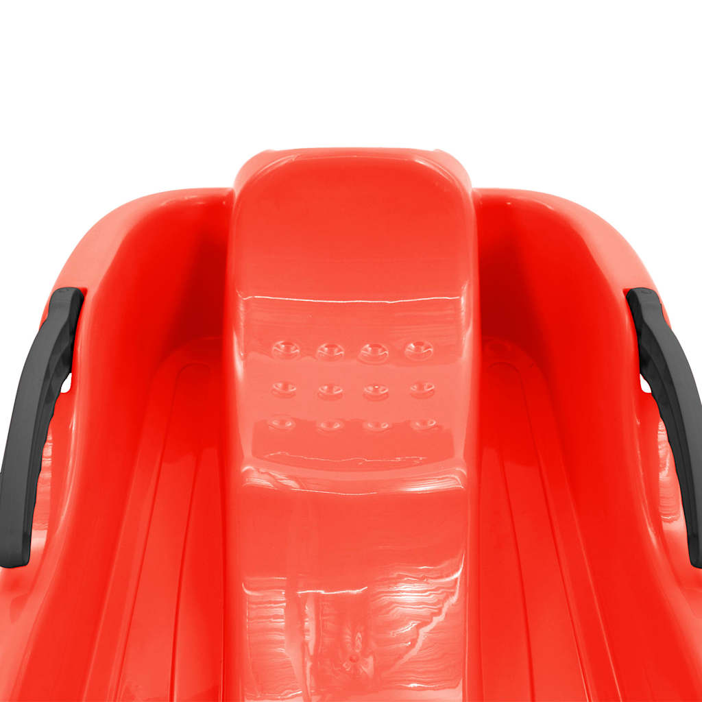 93714 vidaXL Sledge with Brakes Red 87x40x18 cm Polypropylene