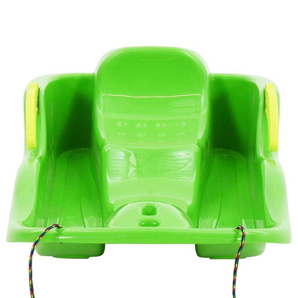 93715 vidaXL Sledge with Brakes Green 87x40x18 cm Polypropylene