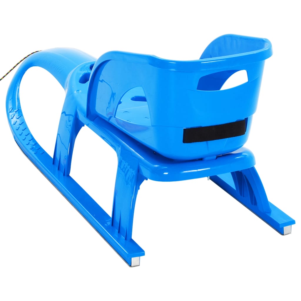 vidaXL Sledge with Seat Blue 102.5x40x23 cm Polypropylene