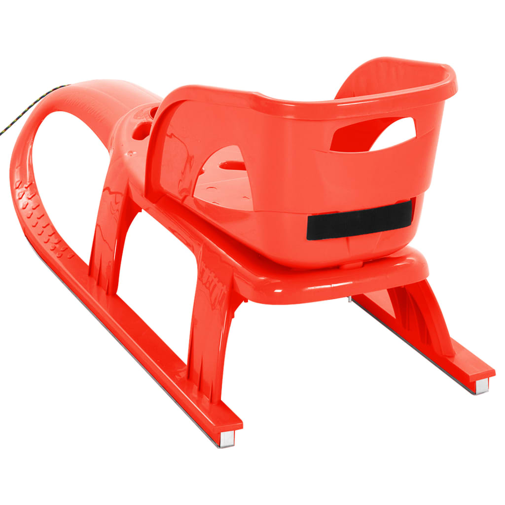 vidaXL Sledge with Seat Red 102.5x40x23 cm Polypropylene