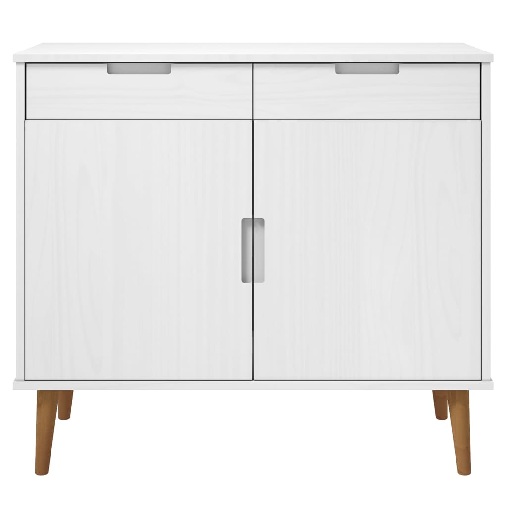 vidaXL Sideboard MOLDE White 90x40x80 cm Solid Wood Pine