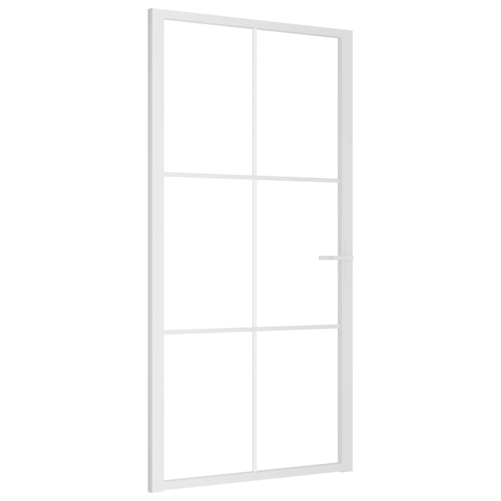 vidaXL Interior Door 102.5x201.5 cm White ESG Glass and Aluminium