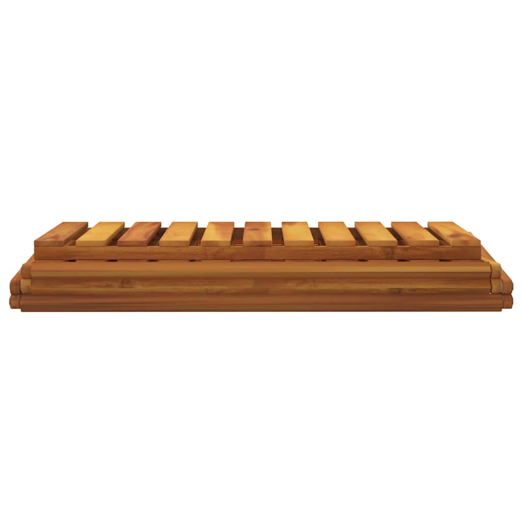 3-Tier Folding Shelf Brown 70x31x63 cm Solid Wood Acacia