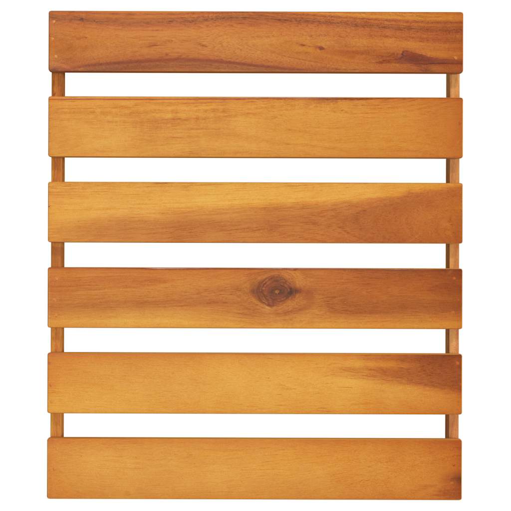 3-Tier Folding Shelf Brown 43x31x63 cm Solid Wood Acacia