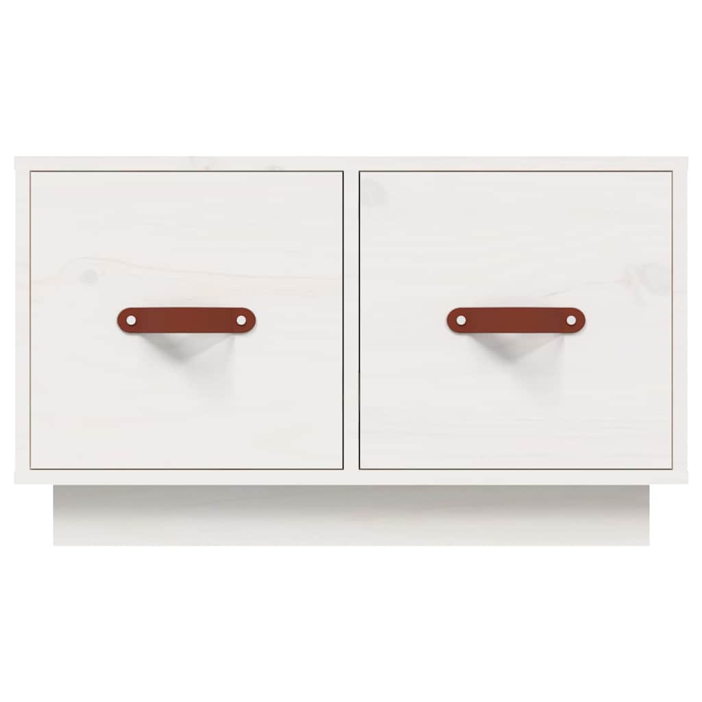 Coffee Table White 60x53x35 cm Solid Wood Pine