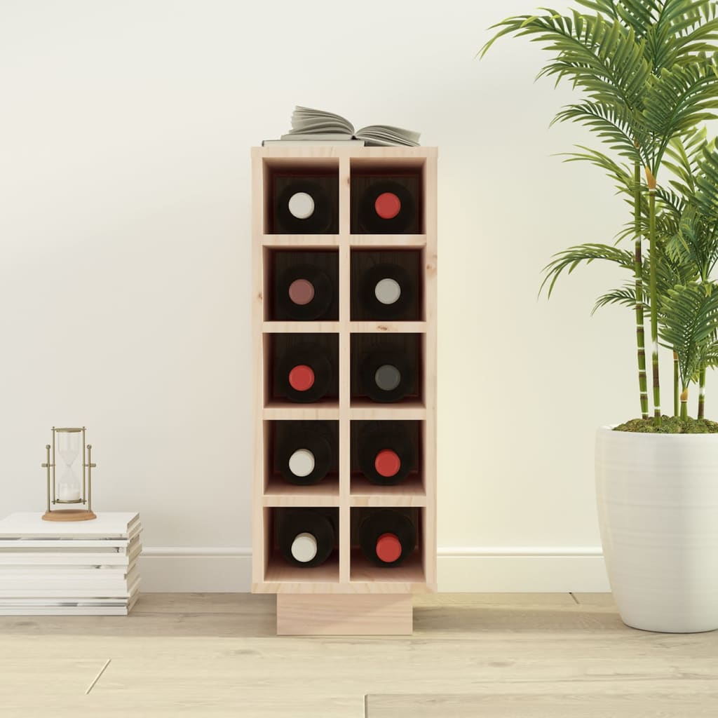 vidaXL Wine Cabinet 23x34x61 cm Solid Wood Pine