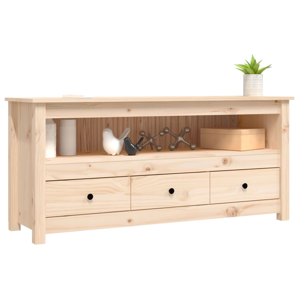 vidaXL TV Cabinet 114x35x52 cm Solid Wood Pine