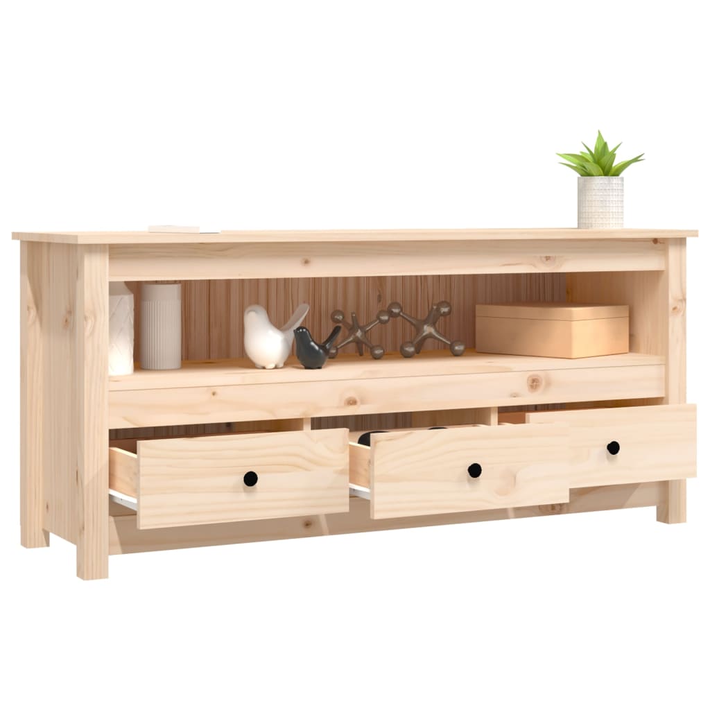 vidaXL TV Cabinet 114x35x52 cm Solid Wood Pine