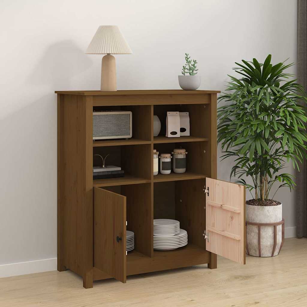 Sideboard Honey Brown 83x41.5x100 cm Solid Wood Pine