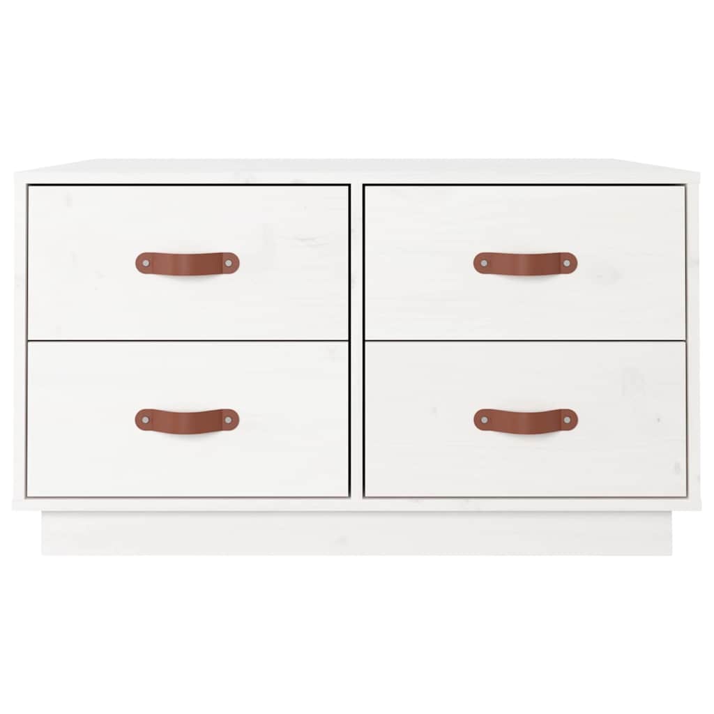 Coffee Table White 80x80x45 cm Solid Wood Pine