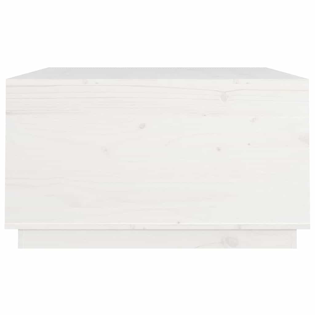 Coffee Table White 80x80x45 cm Solid Wood Pine