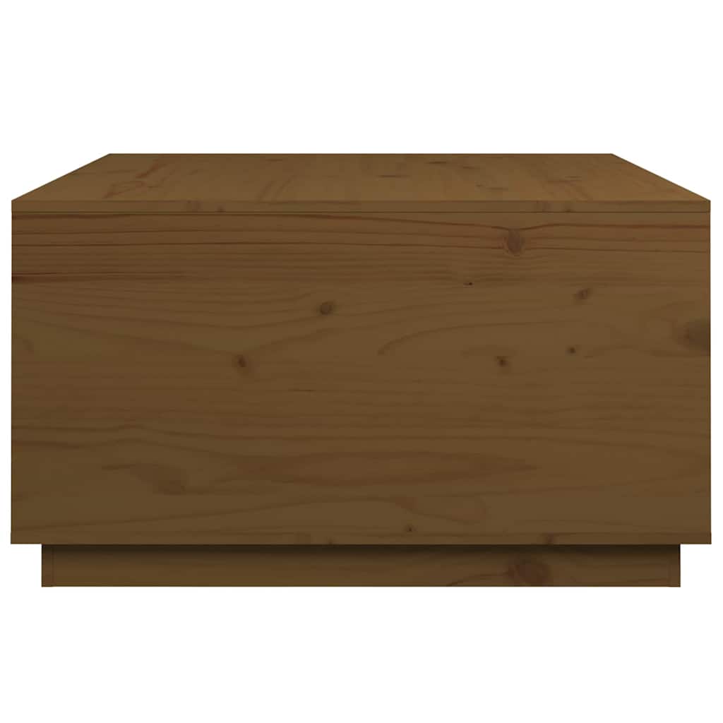 Coffee Table Honey Brown 80x80x45 cm Solid Wood Pine