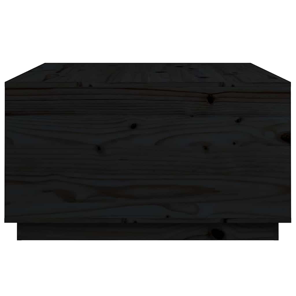 Coffee Table Black 80x80x45 cm Solid Wood Pine