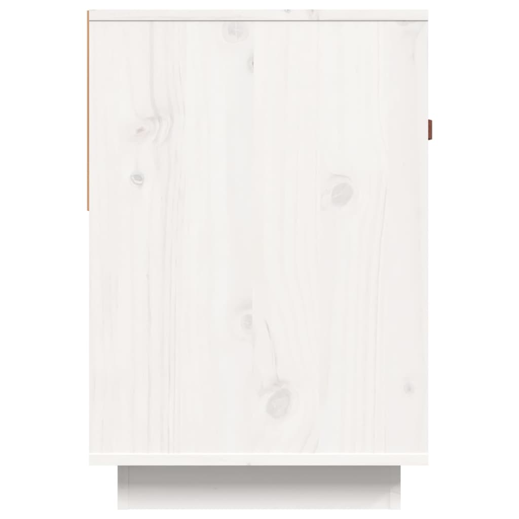 vidaXL TV Cabinet White 90x40x60 cm Solid Wood Pine