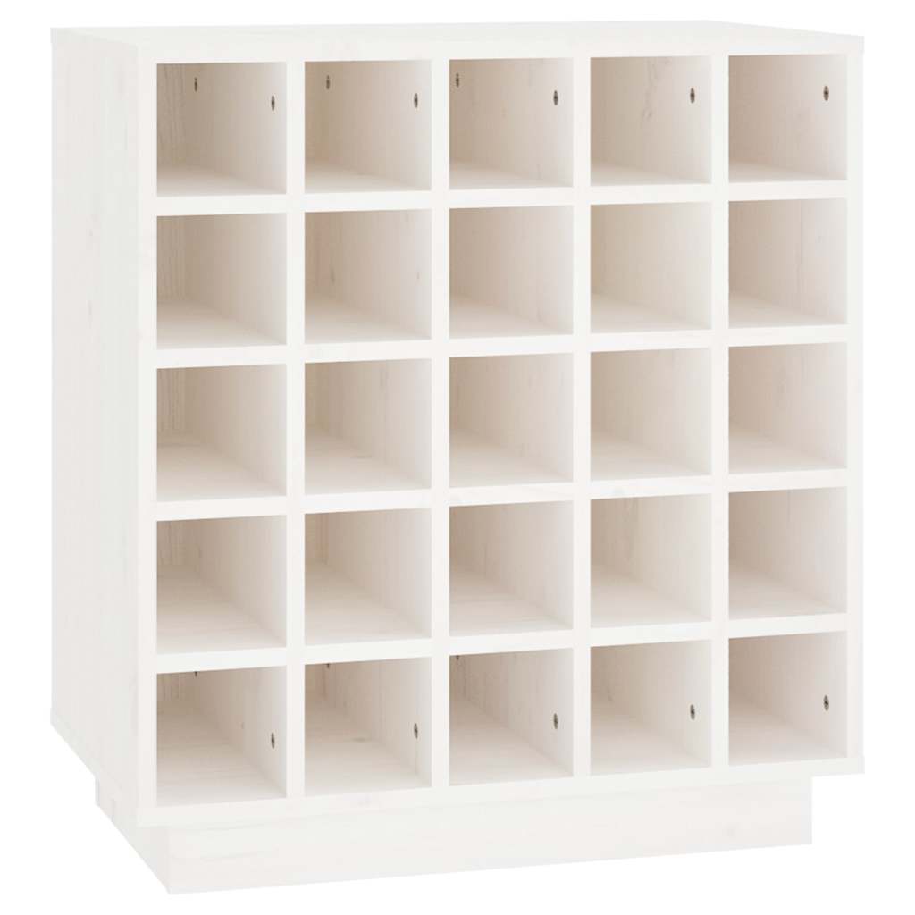 Wine Cabinet White 55.5x34x61 cm Solid Wood Pine