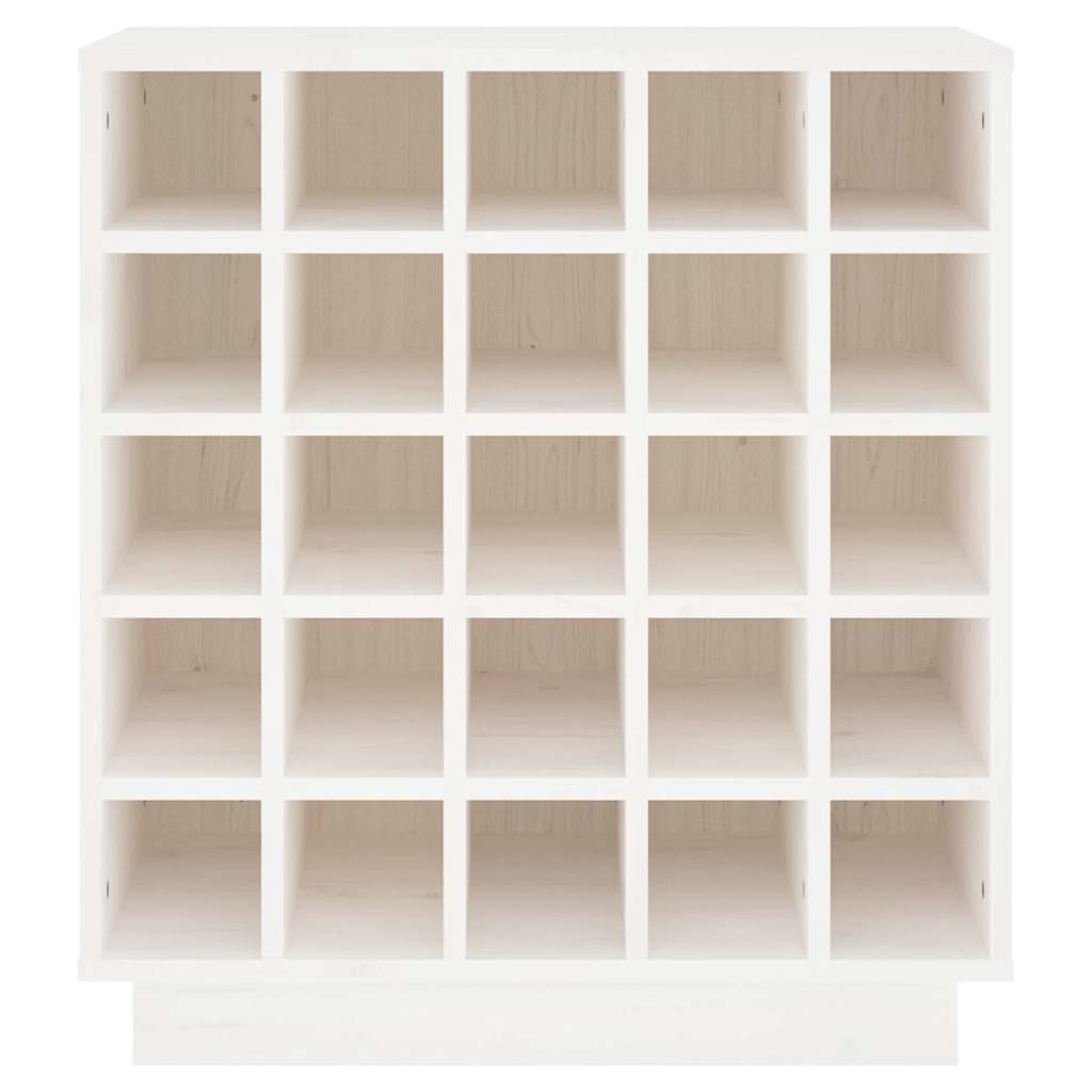 Wine Cabinet White 55.5x34x61 cm Solid Wood Pine