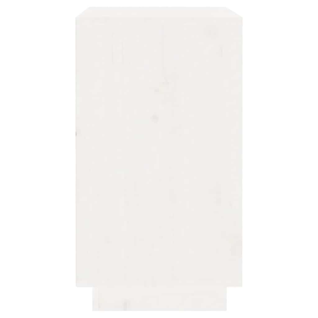 Wine Cabinet White 55.5x34x61 cm Solid Wood Pine