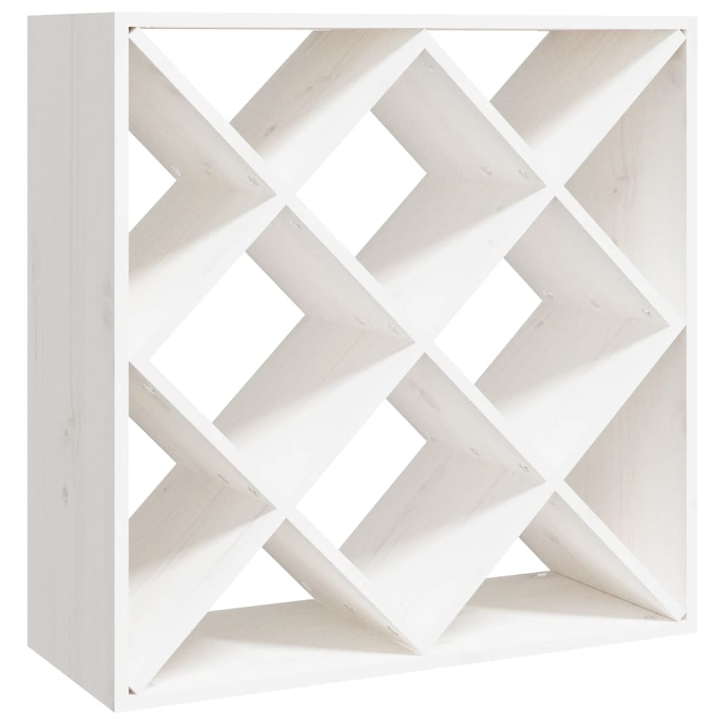 vidaXL Wine Cabinet White 62x25x62 cm Solid Wood Pine