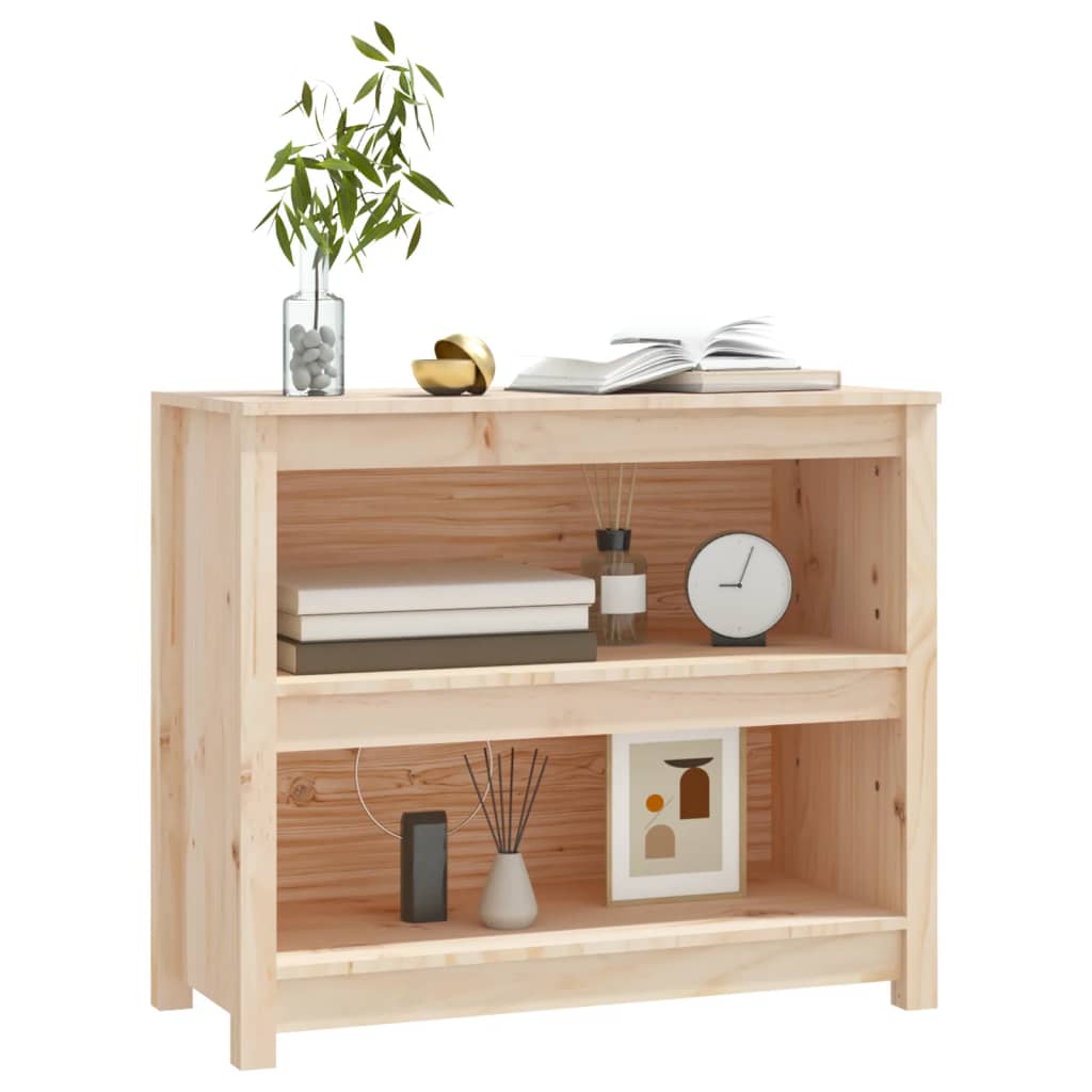 vidaXL Book Cabinet 80x35x68 cm Solid Wood Pine